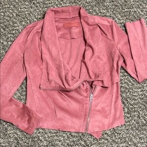 Blank NYC Dusty Rose Faux Suede Blazer